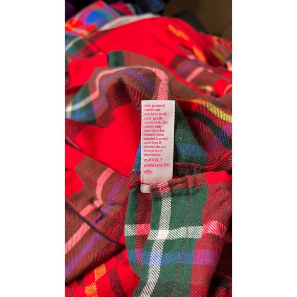 Victoria's Secret Winter Christmas Holiday Pajama Set Plaid Red Green Large - Picture 7 of 10